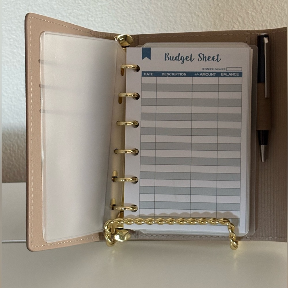 Brand New A7 Tri-Fold Wallet with Inserts for Cash Budgeting / Stuffing - Picture 6 of 8